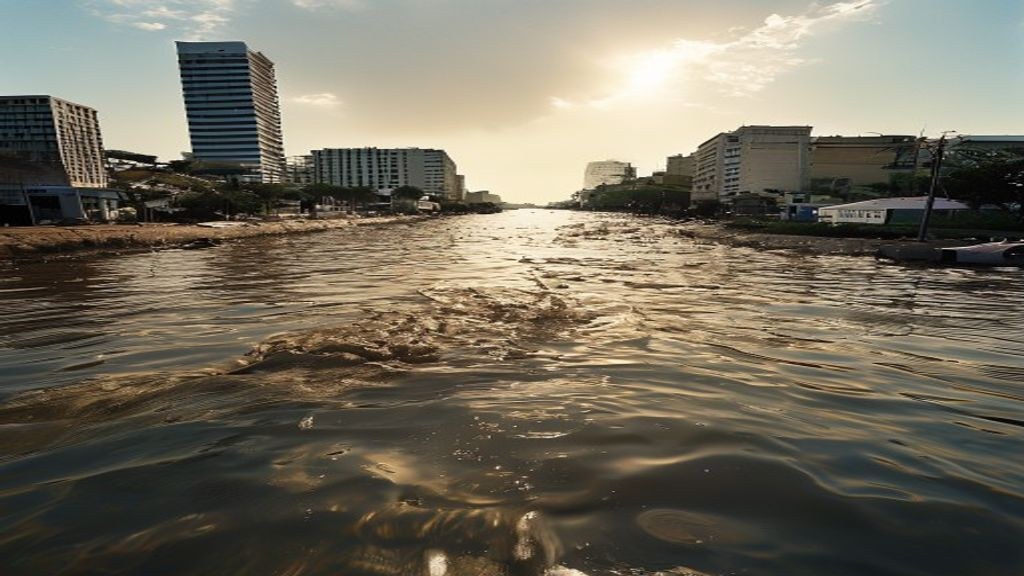 A city in deep water